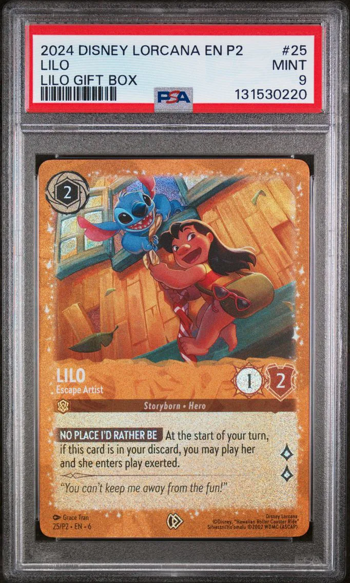 2024 #25 Lilo - Escape Artist PSA 9 Disney Lorcana EN P2-Promo
