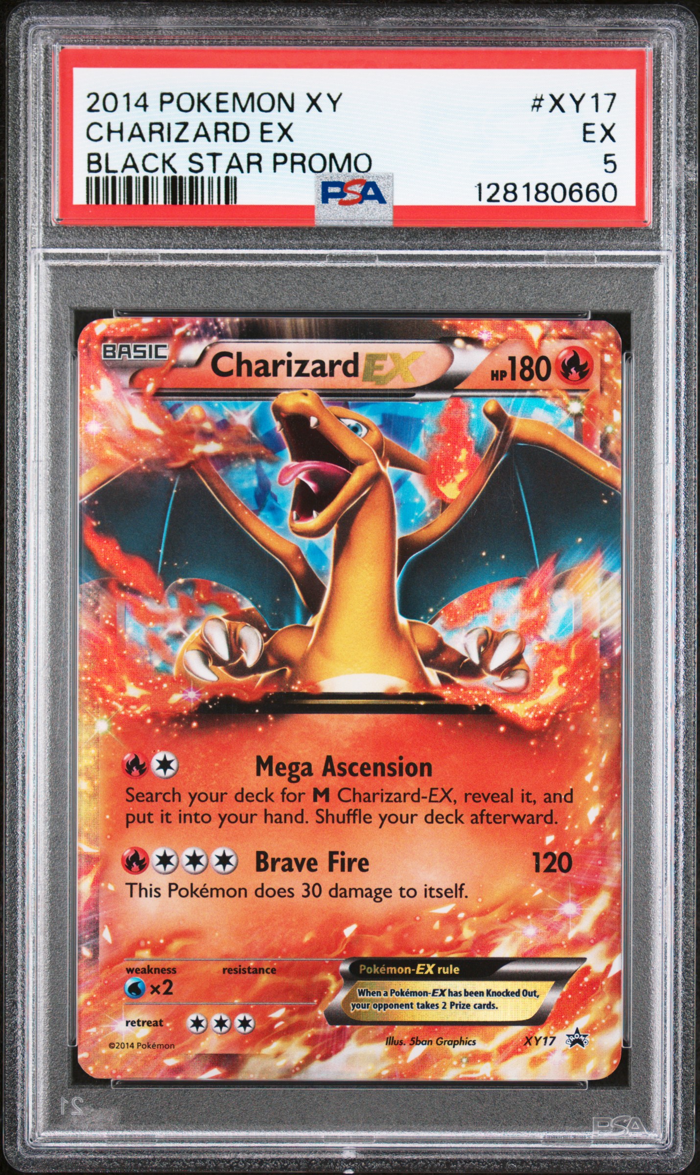 2014 #Xy17 Charizard Ex PSA 5 Xy Black Star Promo