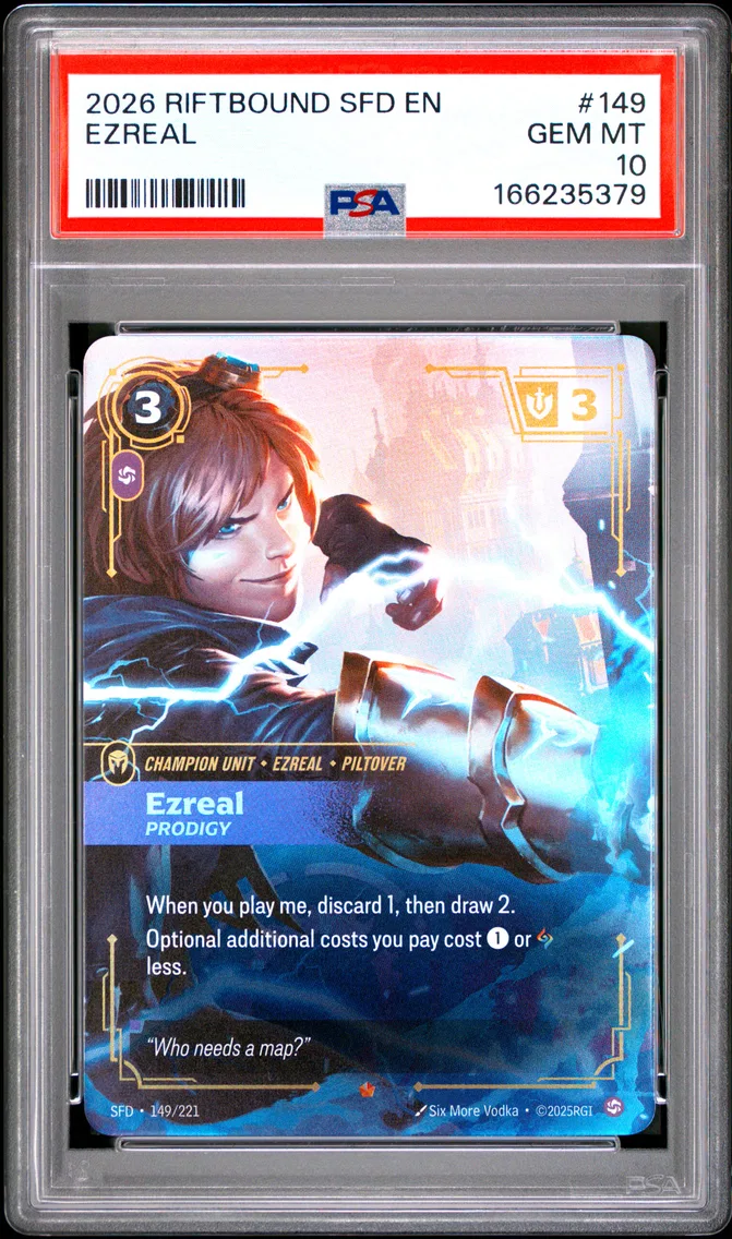 2026 #149 Ezreal - Prodigy PSA 10 Riftbound: League of Legends Sfd-Spiritforged
