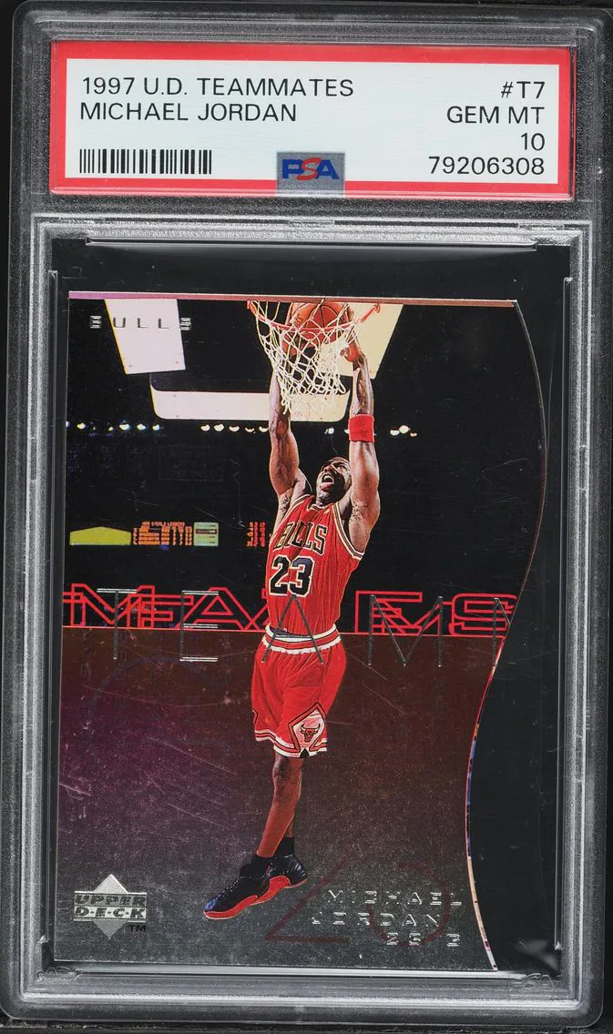 1997 #T7 Michael Jordan PSA 10 Upper Deck Teammates Basketball
