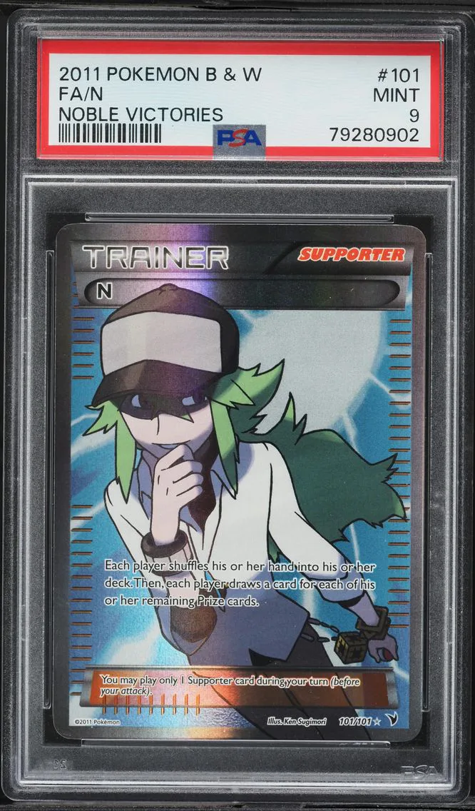 2011 #101 Full Art/N PSA 9 Black & White Noble Victories Pokemon