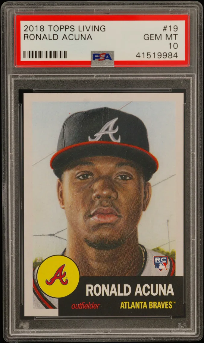 2018 #19 RONALD ACUNA PSA 10 Topps Living