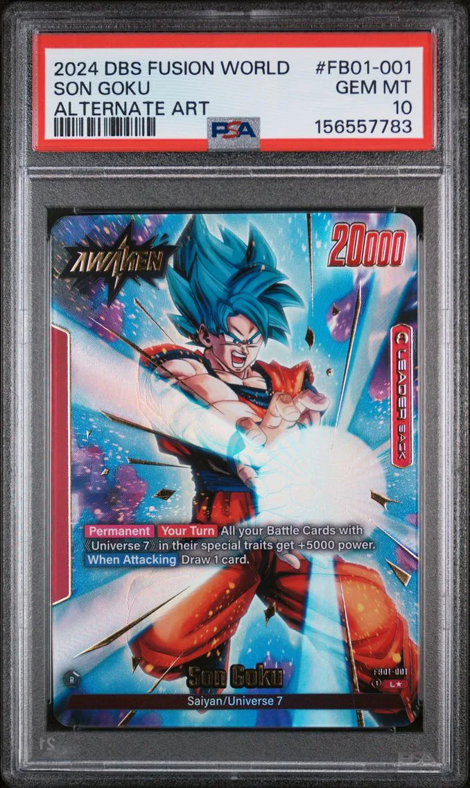 2024 #FB01-001 Son Goku PSA 10 Dragon Ball Super Card Game Fusion World Awakened Pulse