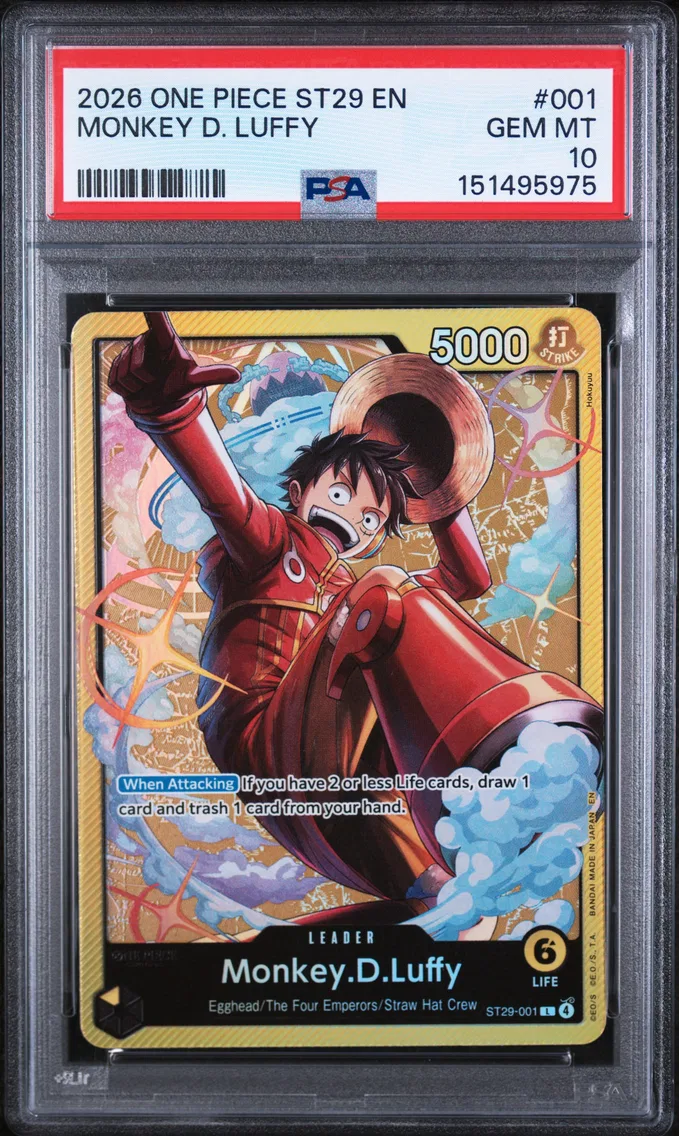 2026 #001 Monkey D. Luffy PSA 10 One Piece Starter Deck ST29-Egghead
