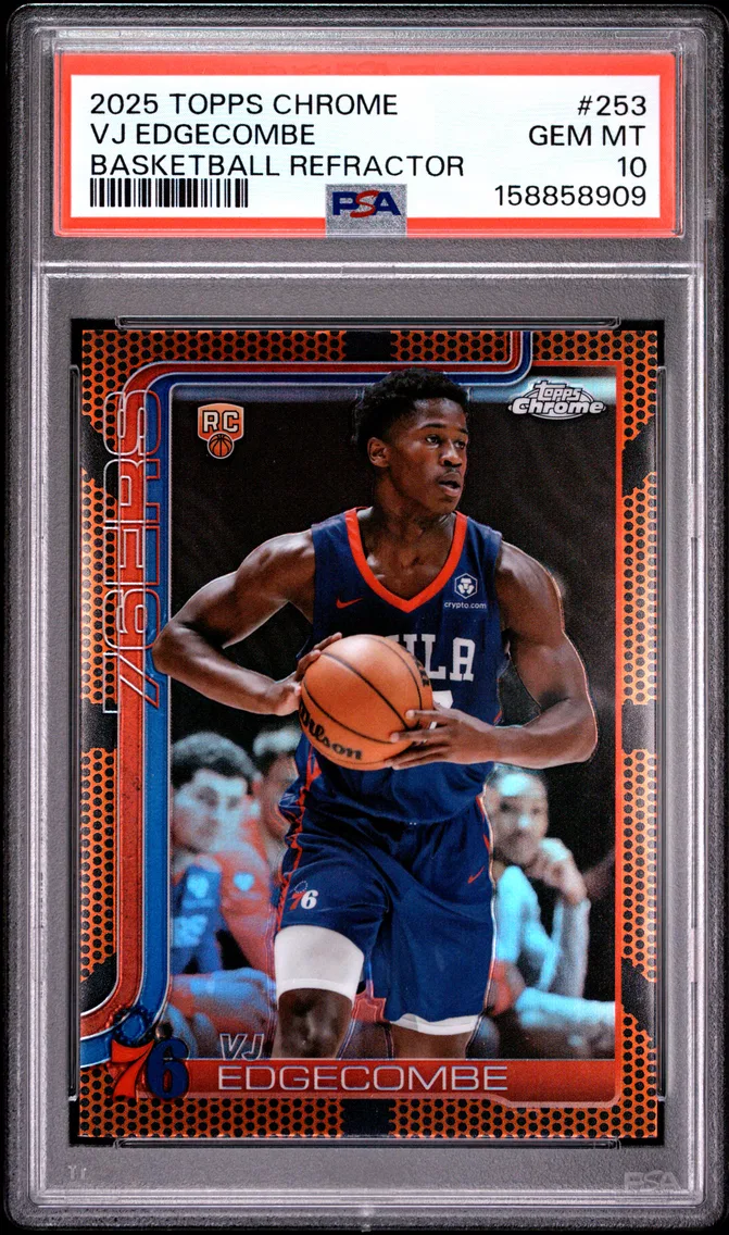 2025 #253 VJ Edgecombe PSA 10 Topps Chrome
