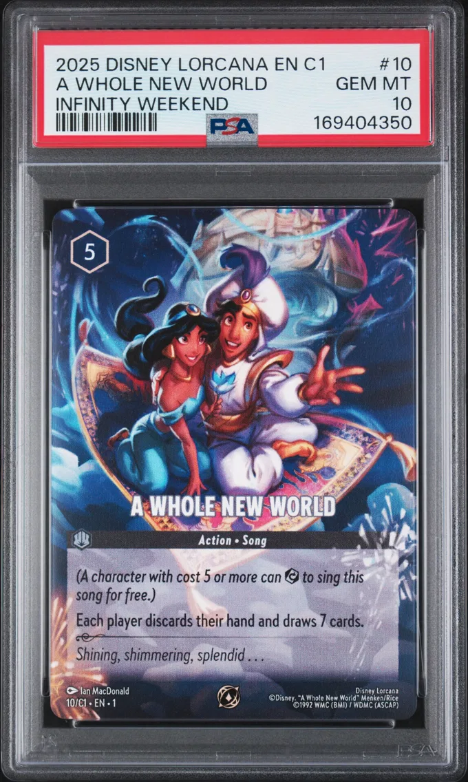 2025 #10 A Whole New World PSA 10 Disney Lorcana EN C1-Lorcana Challenge Promo