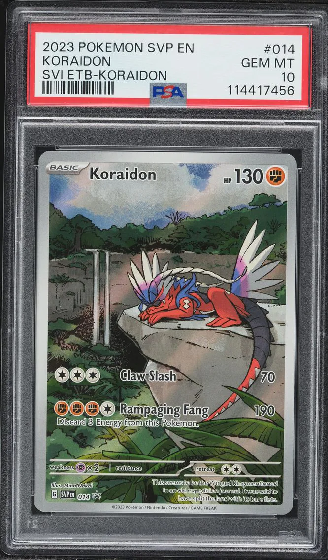 2023 #14 Koraidon PSA 10 Svp EN-SV Black Star Promo Pokemon