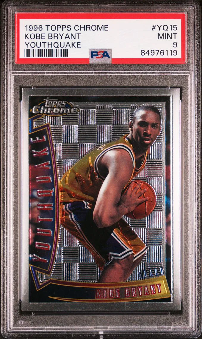1996 #YQ15 Kobe Bryant PSA 9 Topps Chrome Youthquake