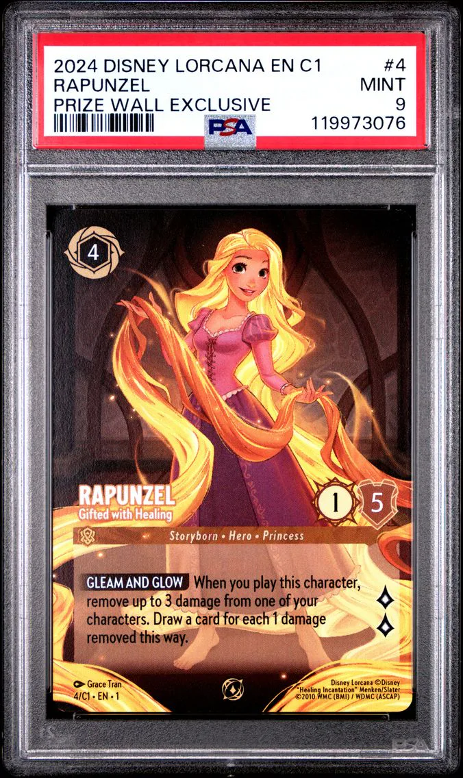 2024 #4 Rapunzel - Gifted With Healing PSA 9 Disney Lorcana EN C1-Lorcana Challenge Promo