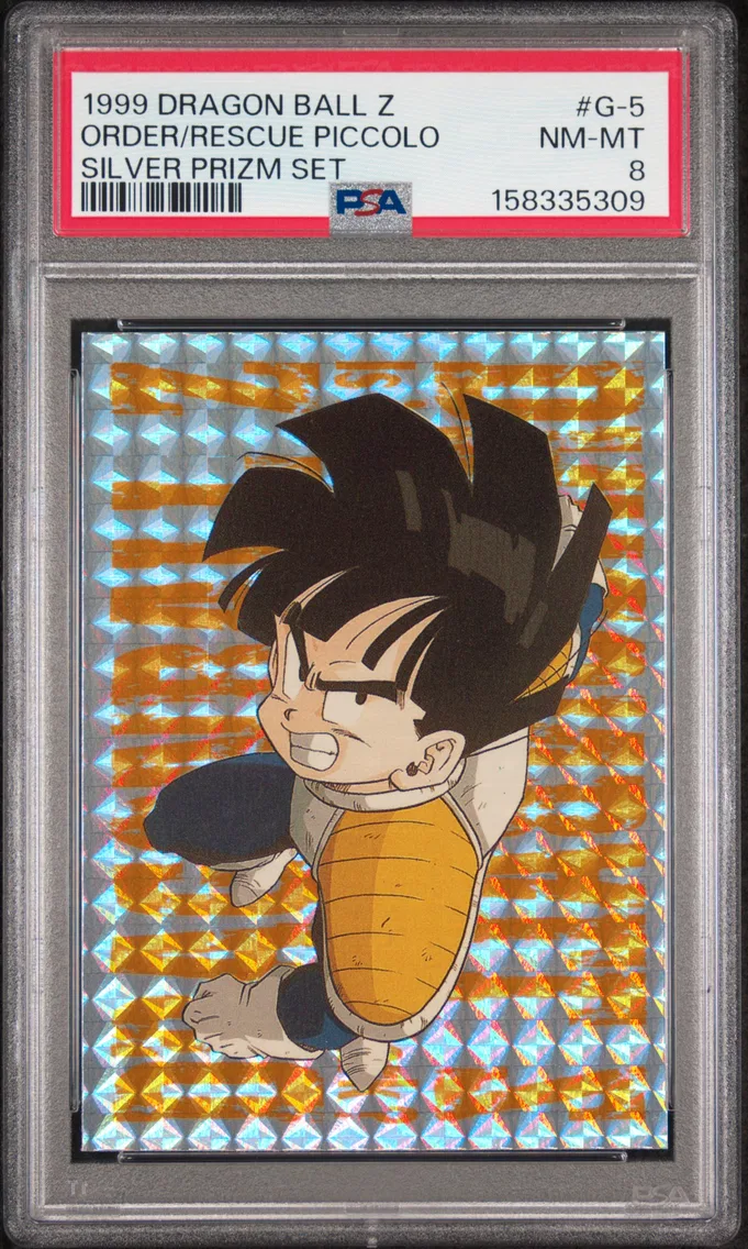 1999 #G-5 In Order to Rescue Piccolo... PSA 8 Dragon Ball Z Silver Prizm Set