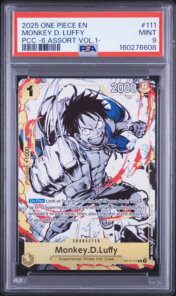 2025 #111 Monkey D. Luffy PSA 9 One Piece Premium Card Collection -6 Assort Vol.1-