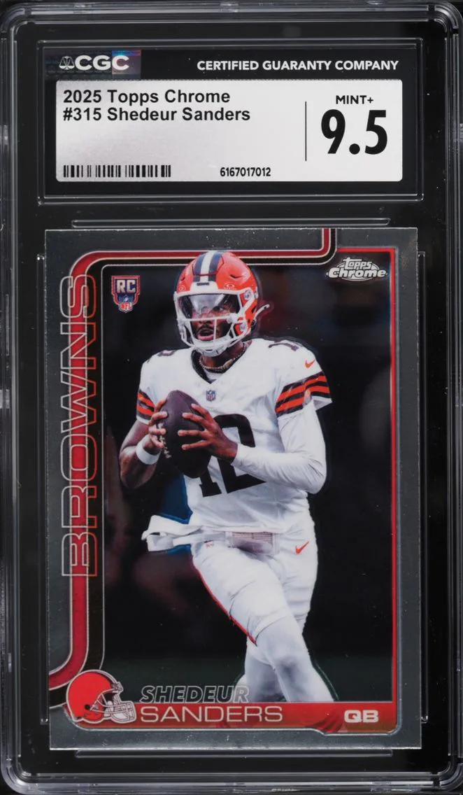 2025 Topps Chrome Shedeur Sanders ROOKIE #315 CGC 9.5 MINT+