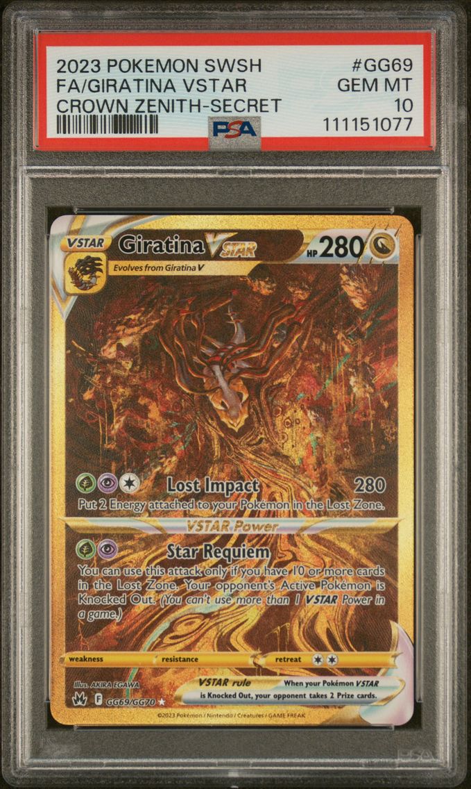 2023 #GG69 Full Art/Giratina Vstar PSA 10 Sword and Shield Crown Zenith