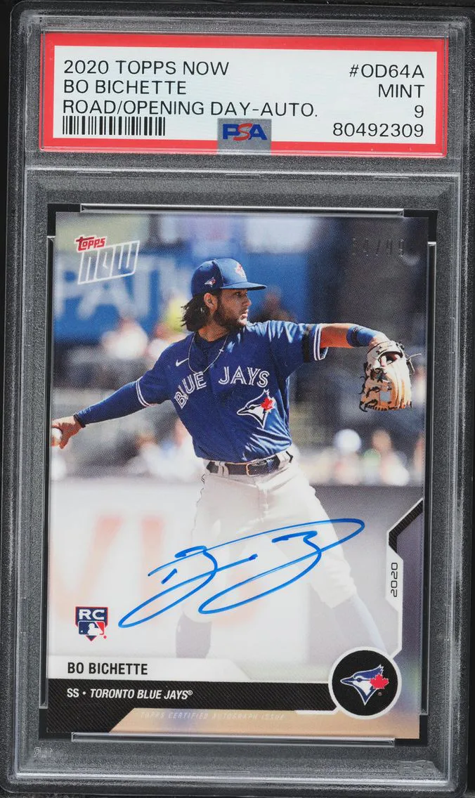 2020 #OD64A Bo Bichette PSA 9 Topps Now Road to Opening Day Baseball