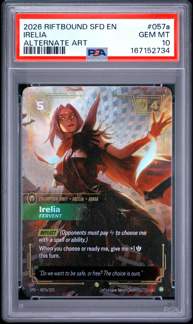 2026 #057a Irelia - Fervent PSA 10 Riftbound: League of Legends Sfd-Spiritforged