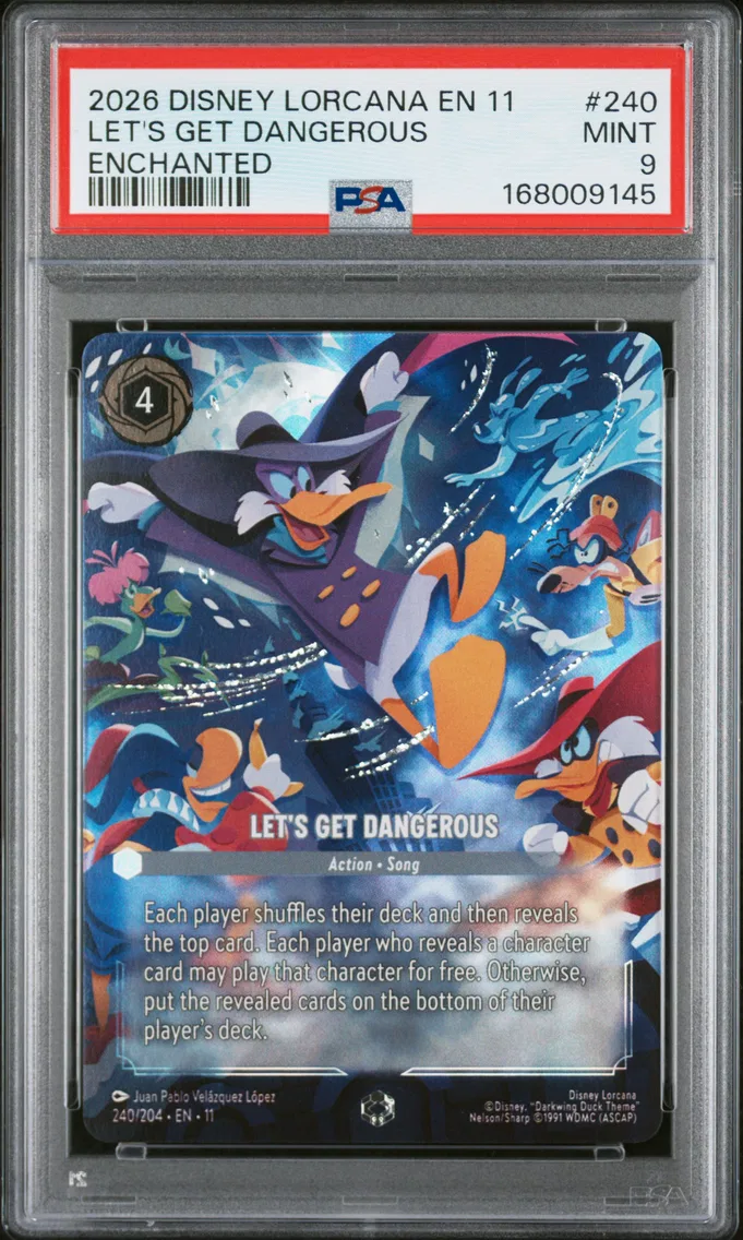 2026 #240 Let's Get Dangerous PSA 9 Disney Lorcana EN 11-Winterspell