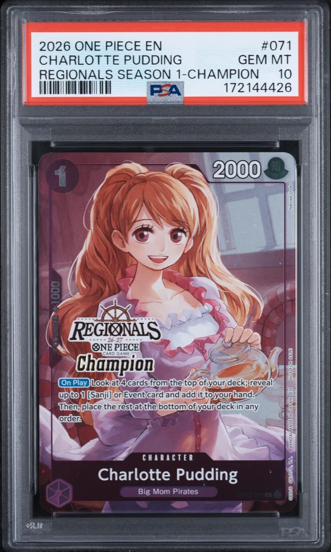 2026 #071 Charlotte Pudding PSA 10 One Piece Regionals Pack 2026 Season 1