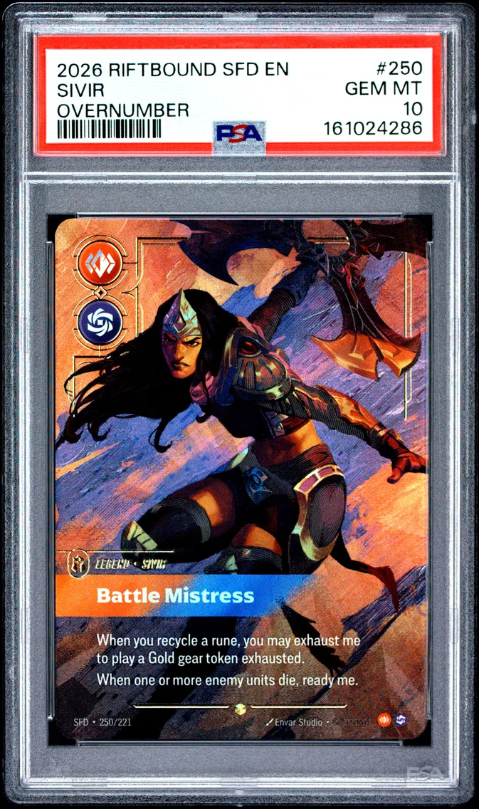 2026 #250 Sivir - Battle Mistress PSA 10 Riftbound: League of Legends Sfd-Spiritforged