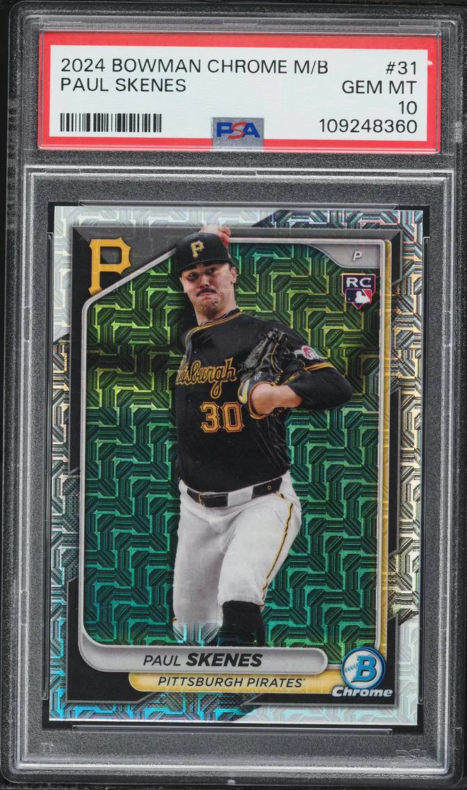 2024 #31 Paul Skenes PSA 10 Bowman Chrome Mega Box Baseball