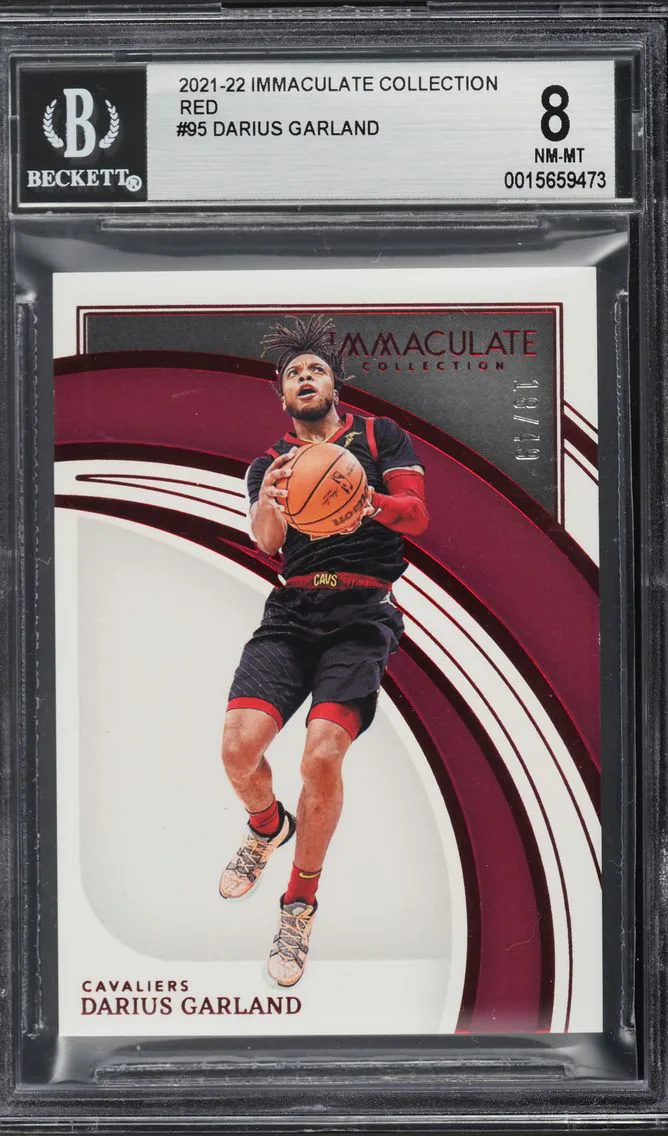 2021 IMMACULATE COLLECTION RED DARIUS GARLAND /49 #95 BGS 8 NM-MT
