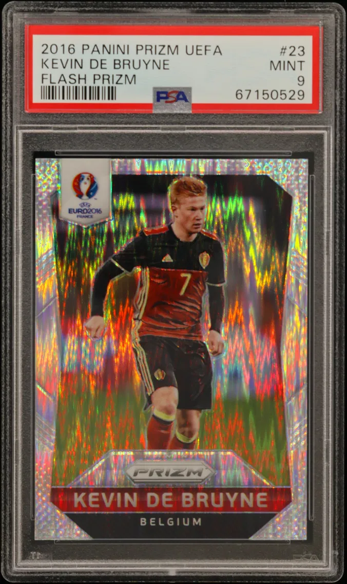 2016 #23 Kevin de Bruyne PSA 9 Panini Prizm UEFA