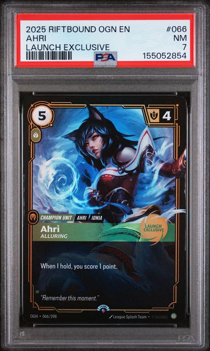 2025 #066 Ahri - Alluring PSA 7 Riftbound: League of Legends Ogn-Origins