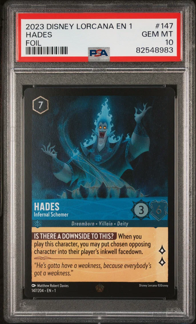 2023 #147 Hades - Infernal Schemer PSA 10 Disney Lorcana EN 1-the First Chapter