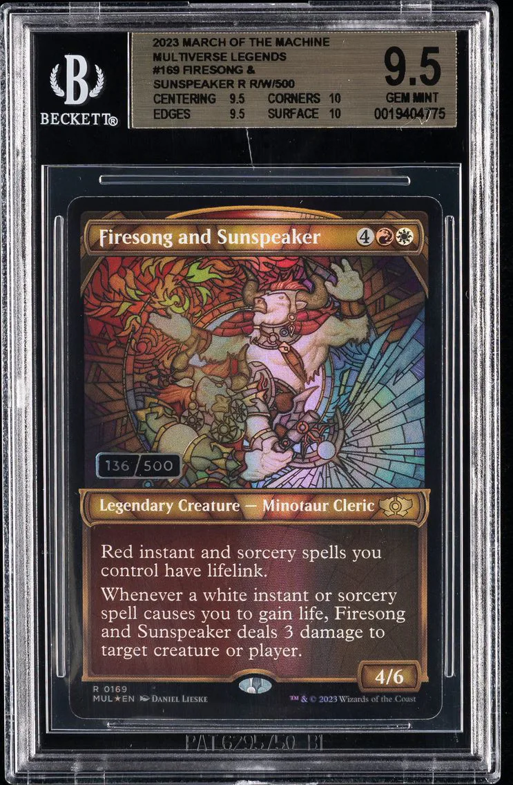 2023 #0169 Firesong and Sunspeaker DOUBLE RAINBOW R /500 BGS 9.5 Magic The Gathering March of the Machine Multiverse Legends Magic The Gathering