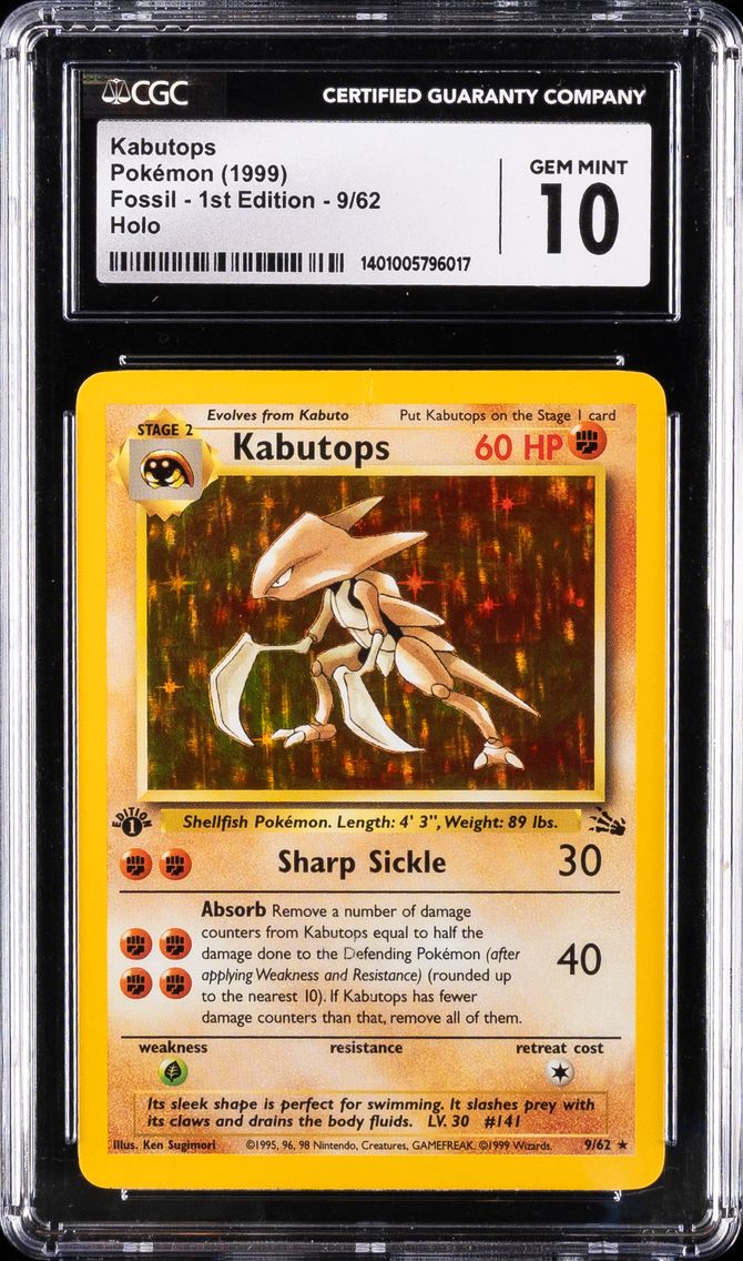 1999 #9 Kabutops-Holo 1st Editio