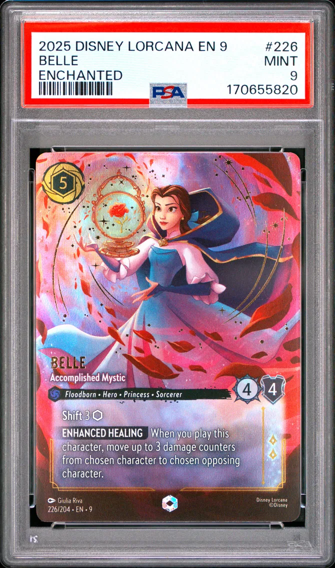 2025 #226 Belle - Accomplished Mystic PSA 9 Disney Lorcana EN 9-Fabled