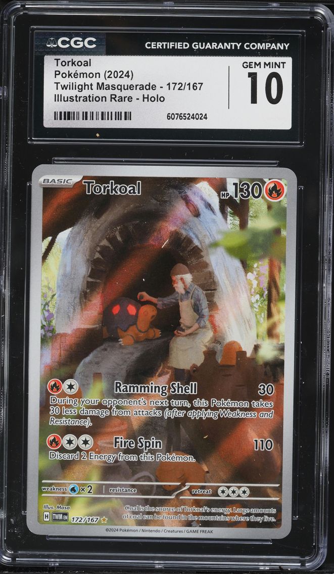 2024 #172 Torkoal CGC 10 Twm EN-Twilight Masquerade Pokemon
