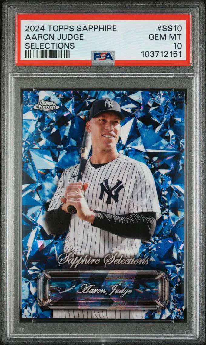 2024 #SS10 Aaron Judge PSA 10 Topps Chrome Sapphire Sapphire Selections