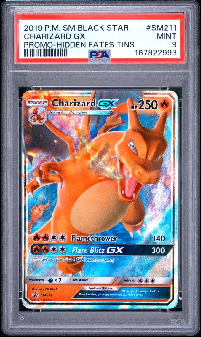 2019 Pokemon SM Black Star Promo Charizard GX SM Black Star Promo #SM211 PSA 9