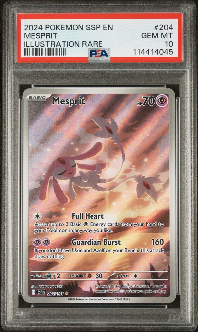 2024 #204 Mesprit PSA 10 Ssp EN-Surging Sparks