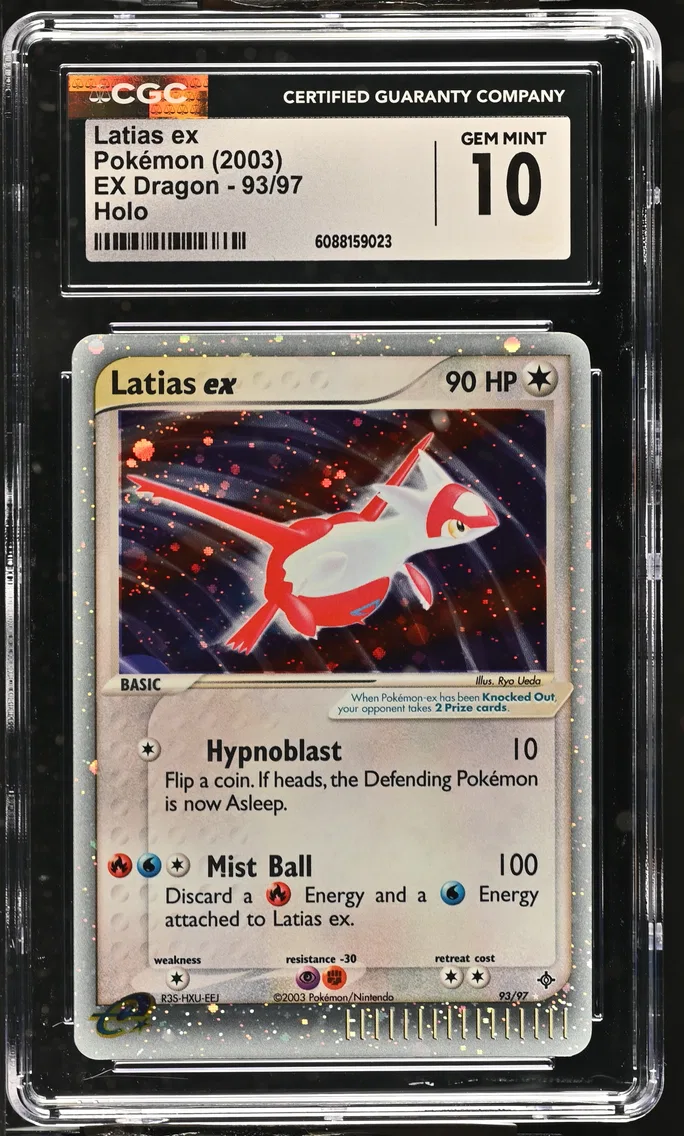 2003 #93 Latias ex CGC 10 EX Dragon (2003 Copyright, w/ "e" Symbol) - English