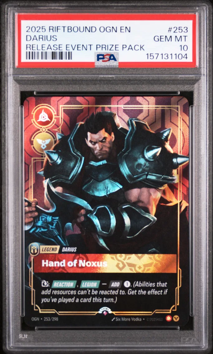 2025 #253 Darius - Hand of Noxus PSA 10 Riftbound: League of Legends Ogn-Origins