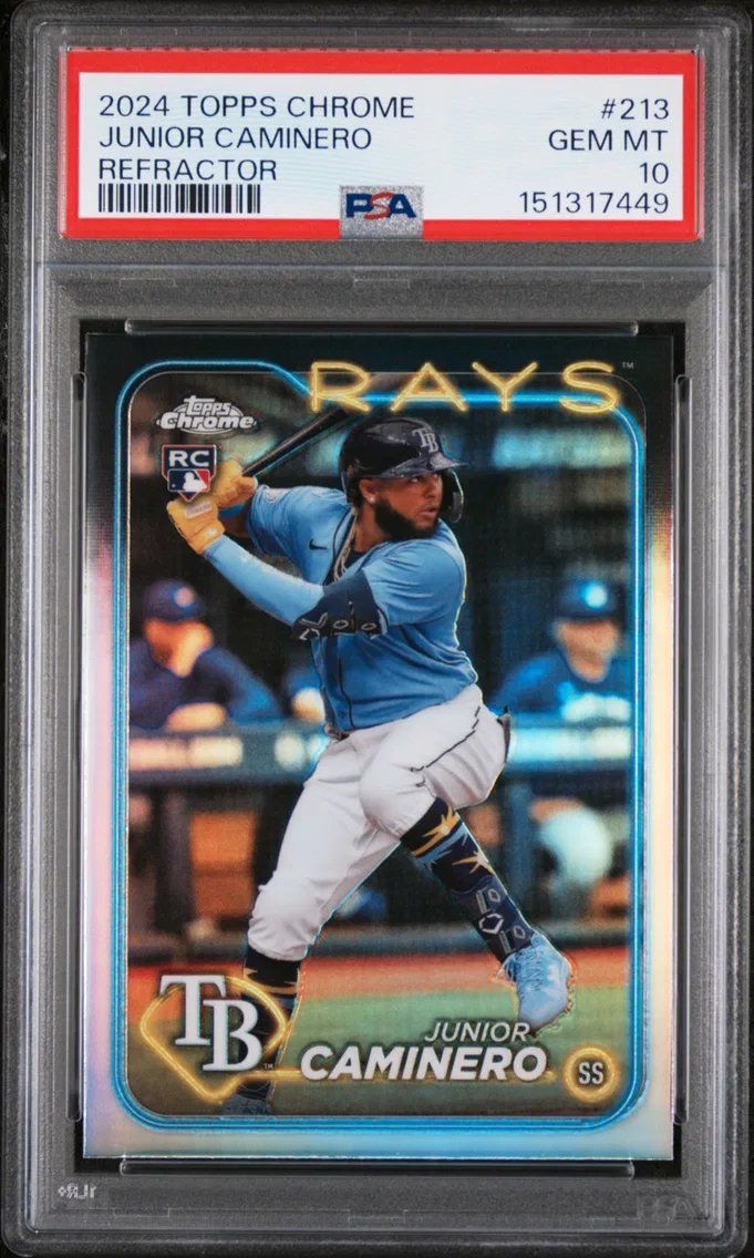 2024 #213 Junior Caminero PSA 10 Topps Chrome