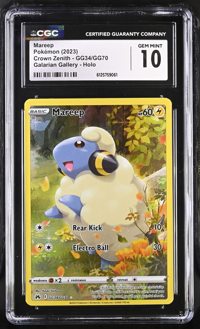 2023 #GG34/GG70 Mareep CGC 10 Crown Zenith - English