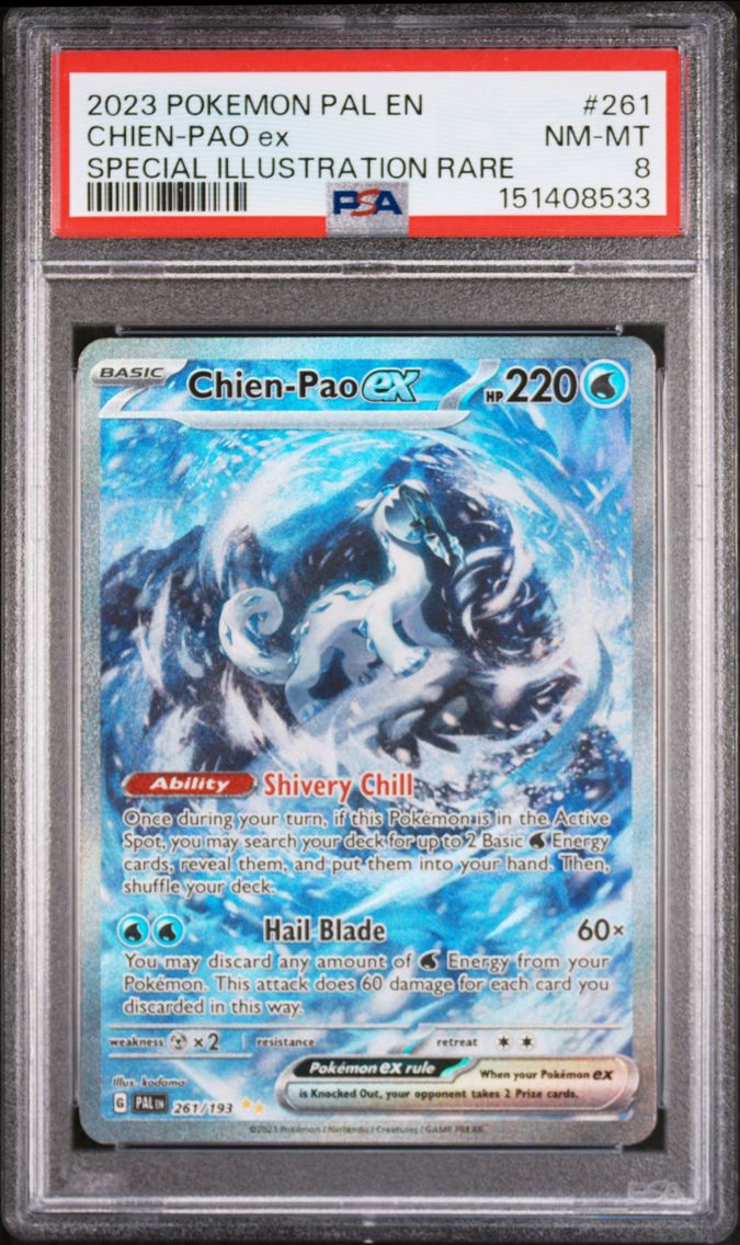 2023 #261 Chien-Pao EX PSA 8 Pal EN-Paldea Evolved Pokemon