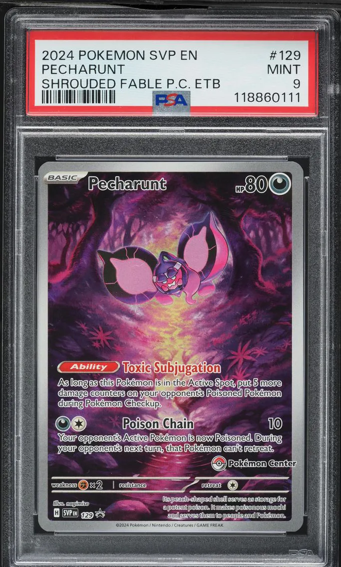 2024 #129 Pecharunt PSA 9 Svp EN-SV Black Star Promo Pokemon