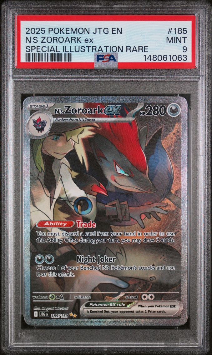 2025 #185 N's Zoroark EX PSA 9 Jtg EN-Journey Together