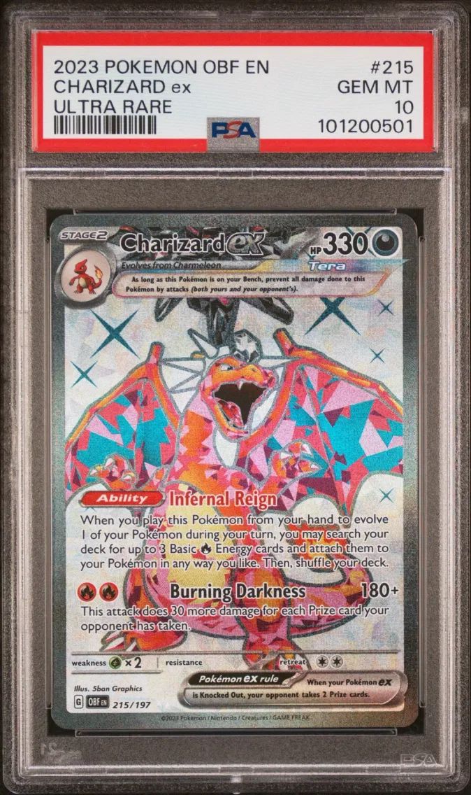 2023 Pokemon Obf EN-Obsidian Flames Charizard EX Obf EN-Obsidian Flames #215 PSA 10