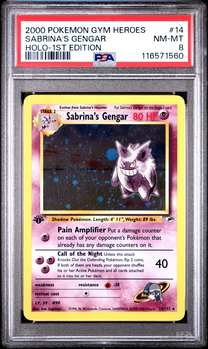 2000 #14 Sabrina's Gengar PSA 8 Gym Heroes