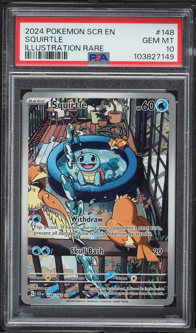 2024 #148 Squirtle PSA 10 Stellar Crown - SCR EN - English Pokemon