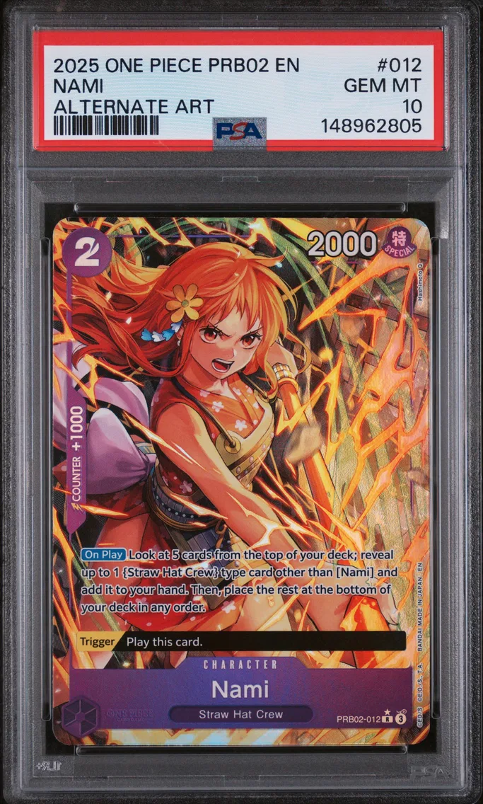 2025 #012 Nami PSA 10 One Piece PRB02-Premium Booster -One Piece Card the Best- Vol.2