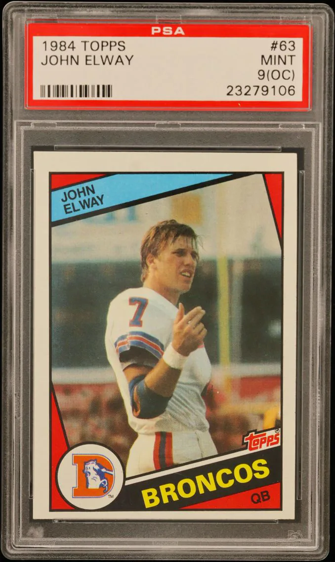 1984 #63 John Elway PSA 9 Topps