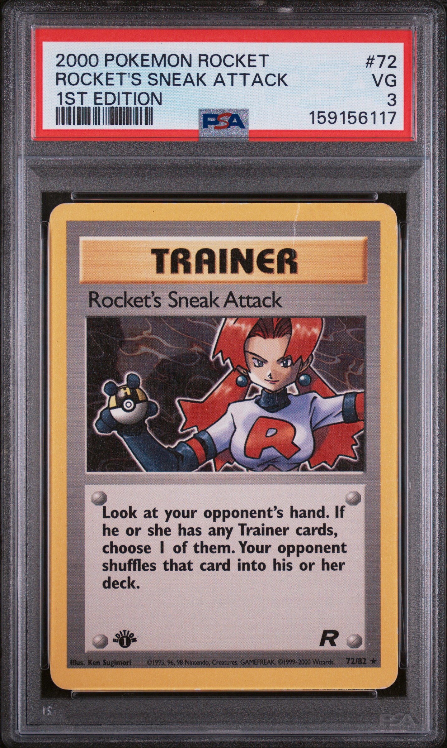 2000 #72 Rocket'S Sneak Attack 1st Edition PSA 3 Rocket