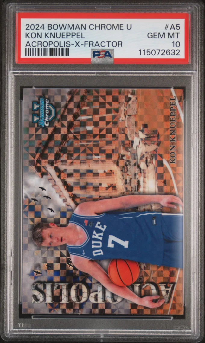 2024 #A5 Kon Knueppel PSA 10 Bowman Chrome University Acropolis