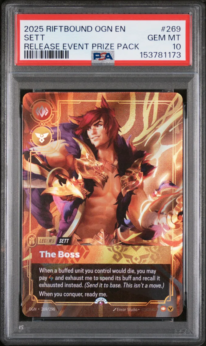 2025 #269 Sett - the Boss PSA 10 Riftbound: League of Legends Ogn-Origins