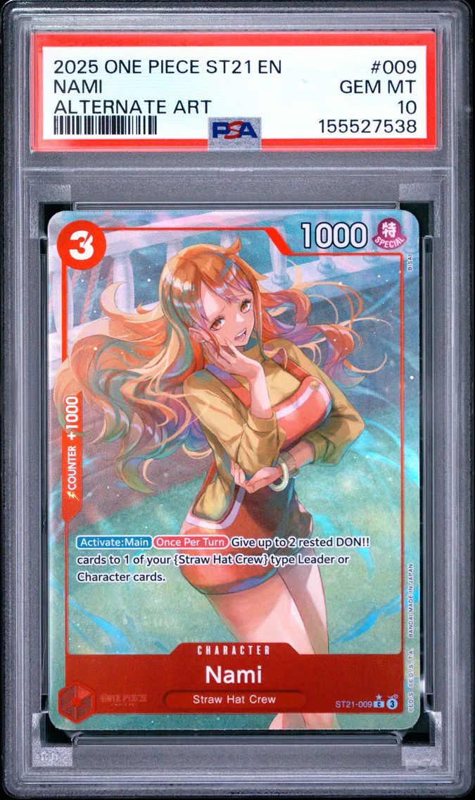 2025 #009 Nami PSA 10 One Piece Starter Deck ST21-EX Gear 5